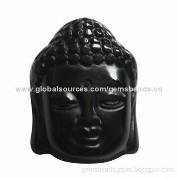 Gemstone carving buddha bead for jewelry